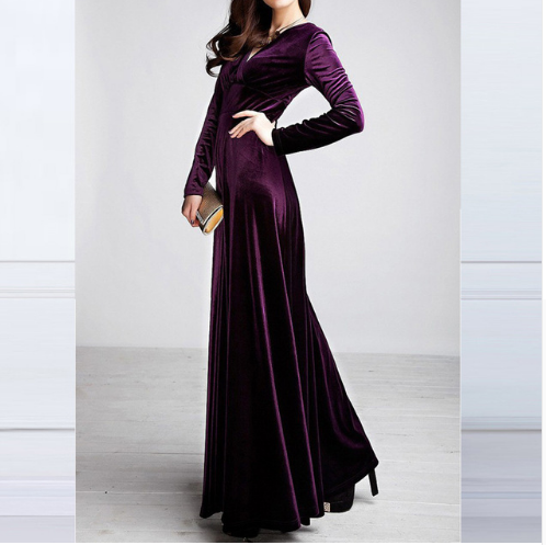 GR | Glamorous Chic dress with a thickened V-neck 