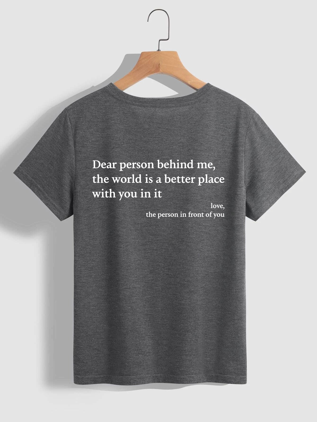 GR | Damen T-Shirt Mit Rundhalsausschnitt Und Slogan