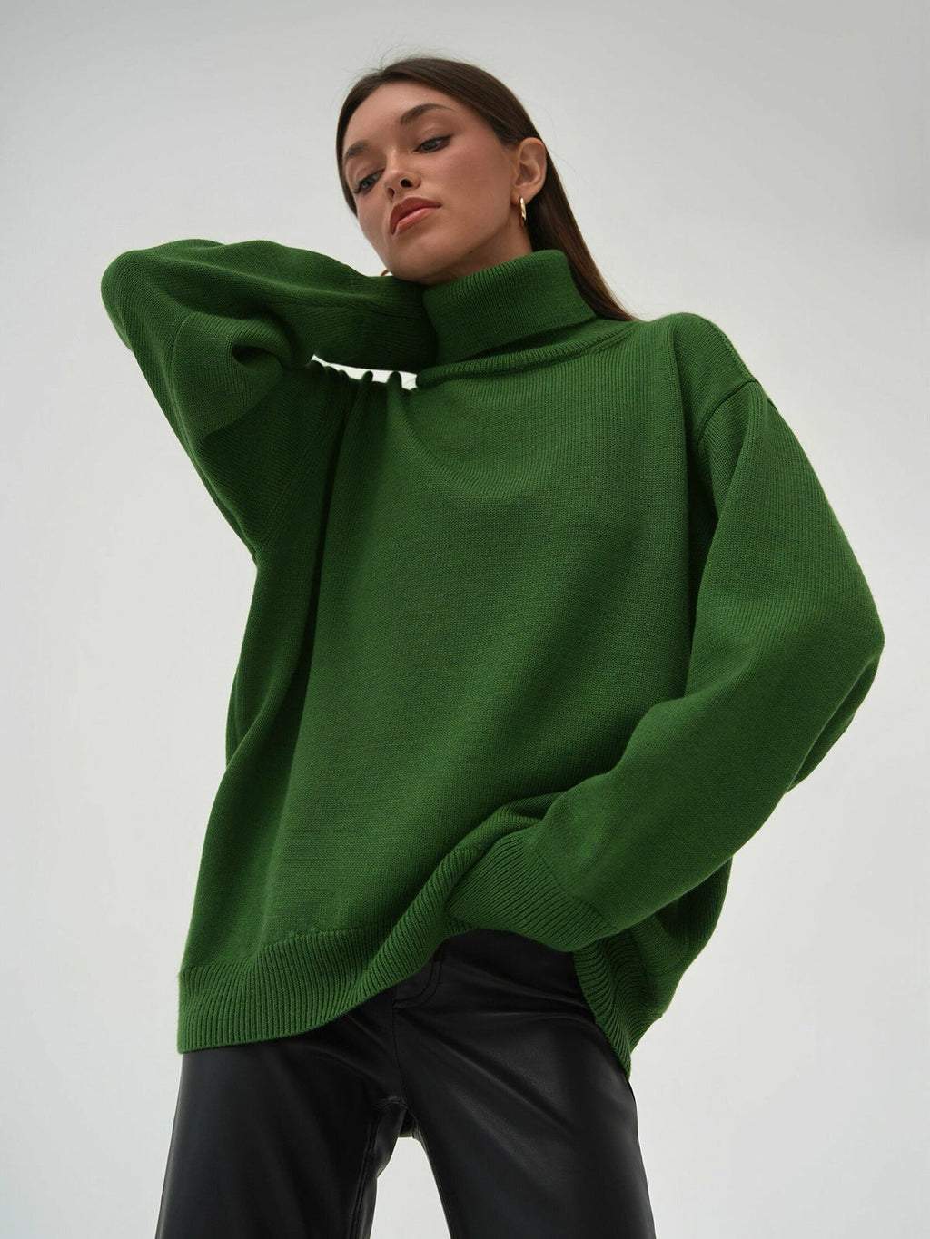 GR | Lieblicher Winter Hoher Kragen Pullover
