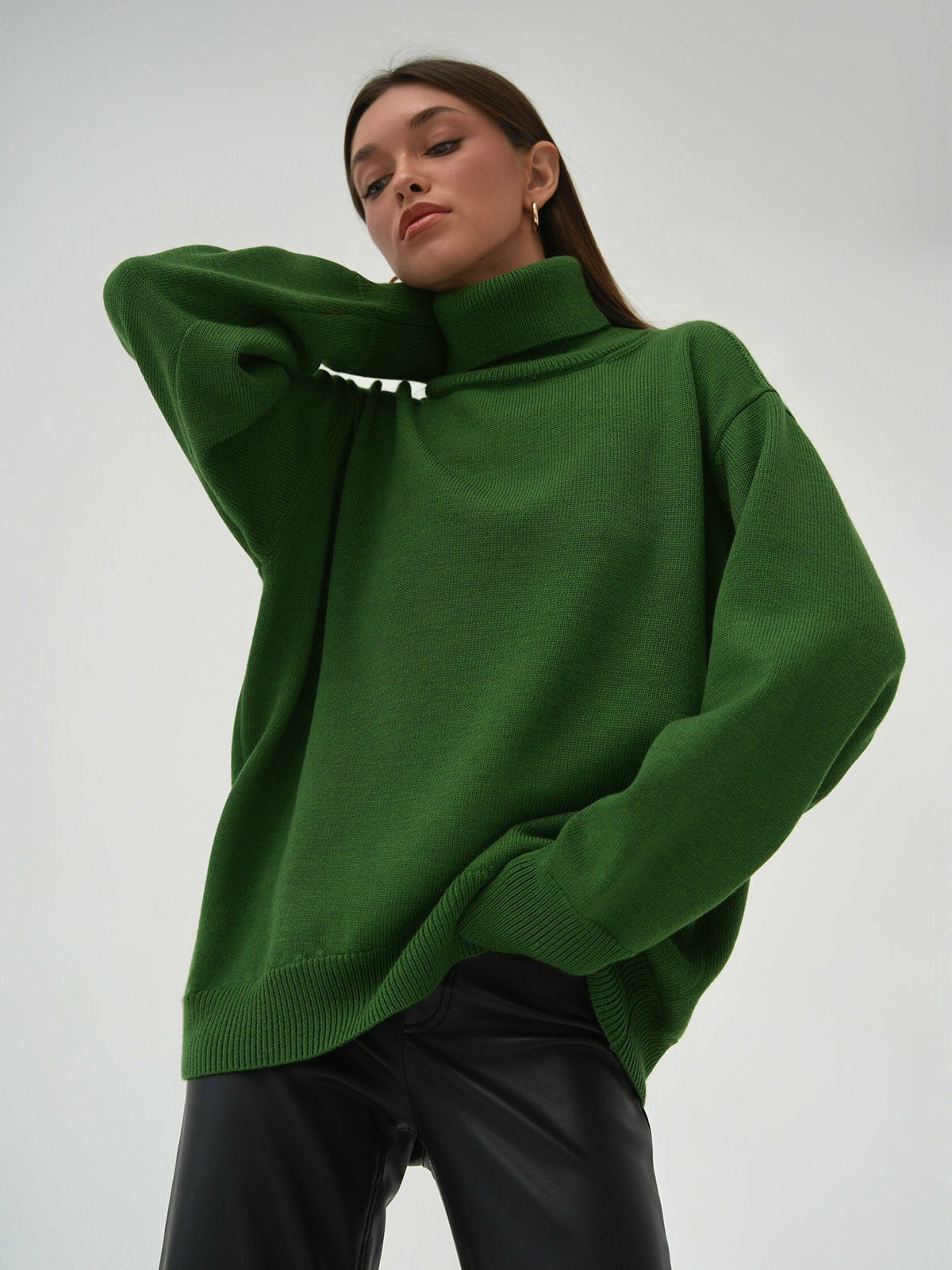 GR | Lieblicher Winter Hoher Kragen Pullover