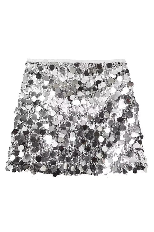 GR | Rosiedress Elastic Waist Sequin Mini Skirt 