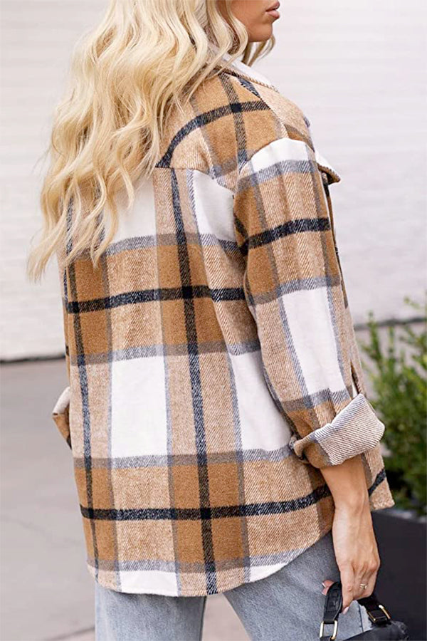 GR | Checkered long-sleeved flannel