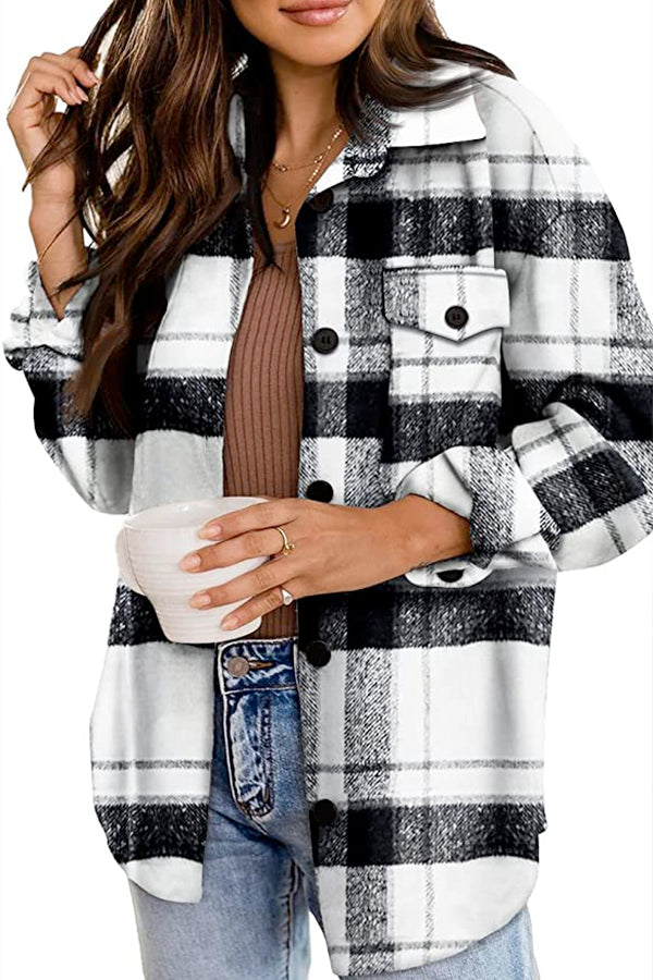 GR | Checkered long-sleeved flannel