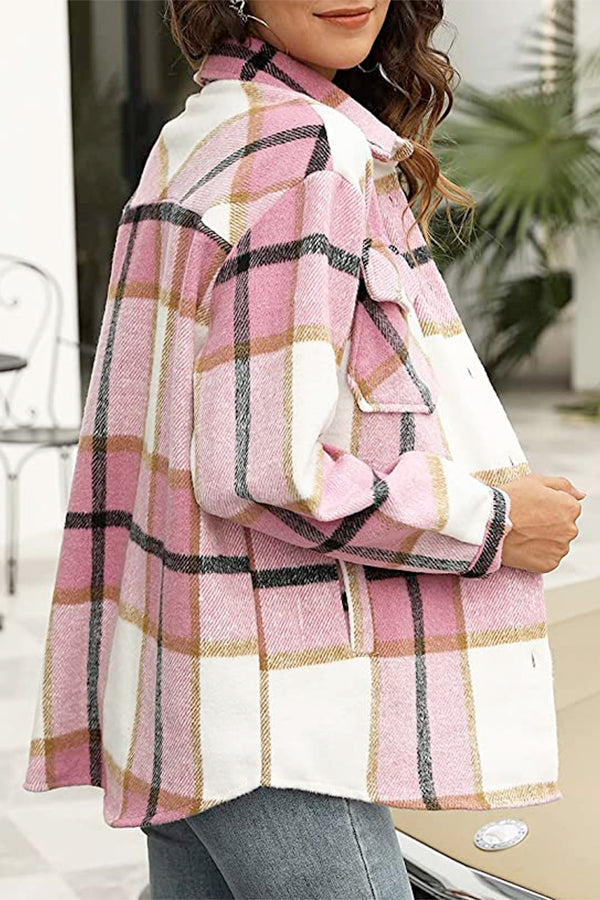 GR | Checkered long-sleeved flannel