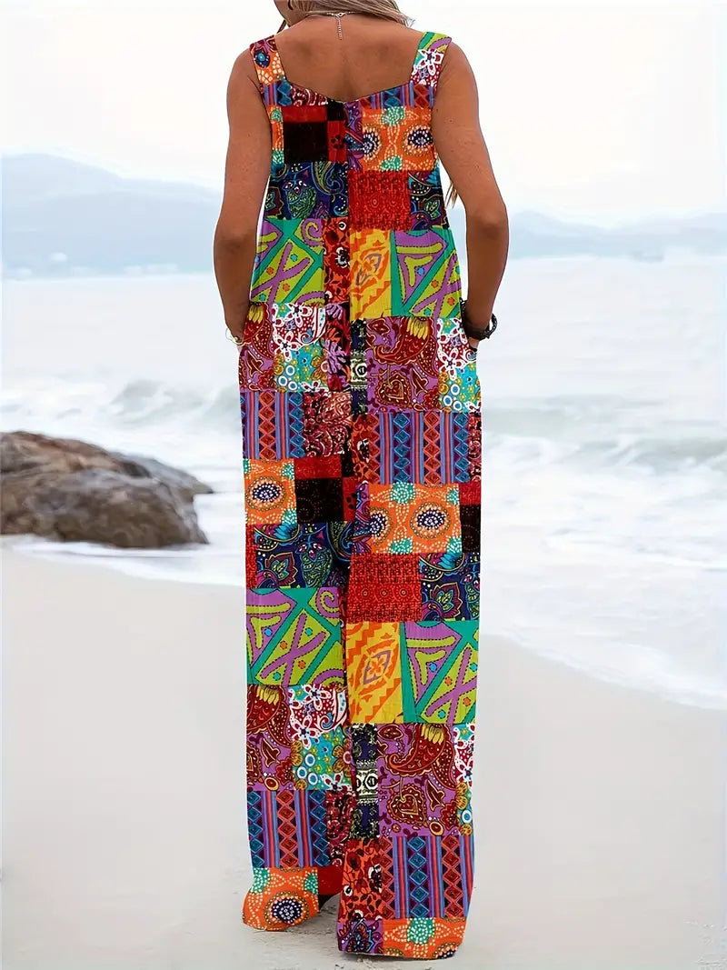GR | Colorblock jumpsuit with fashion elements