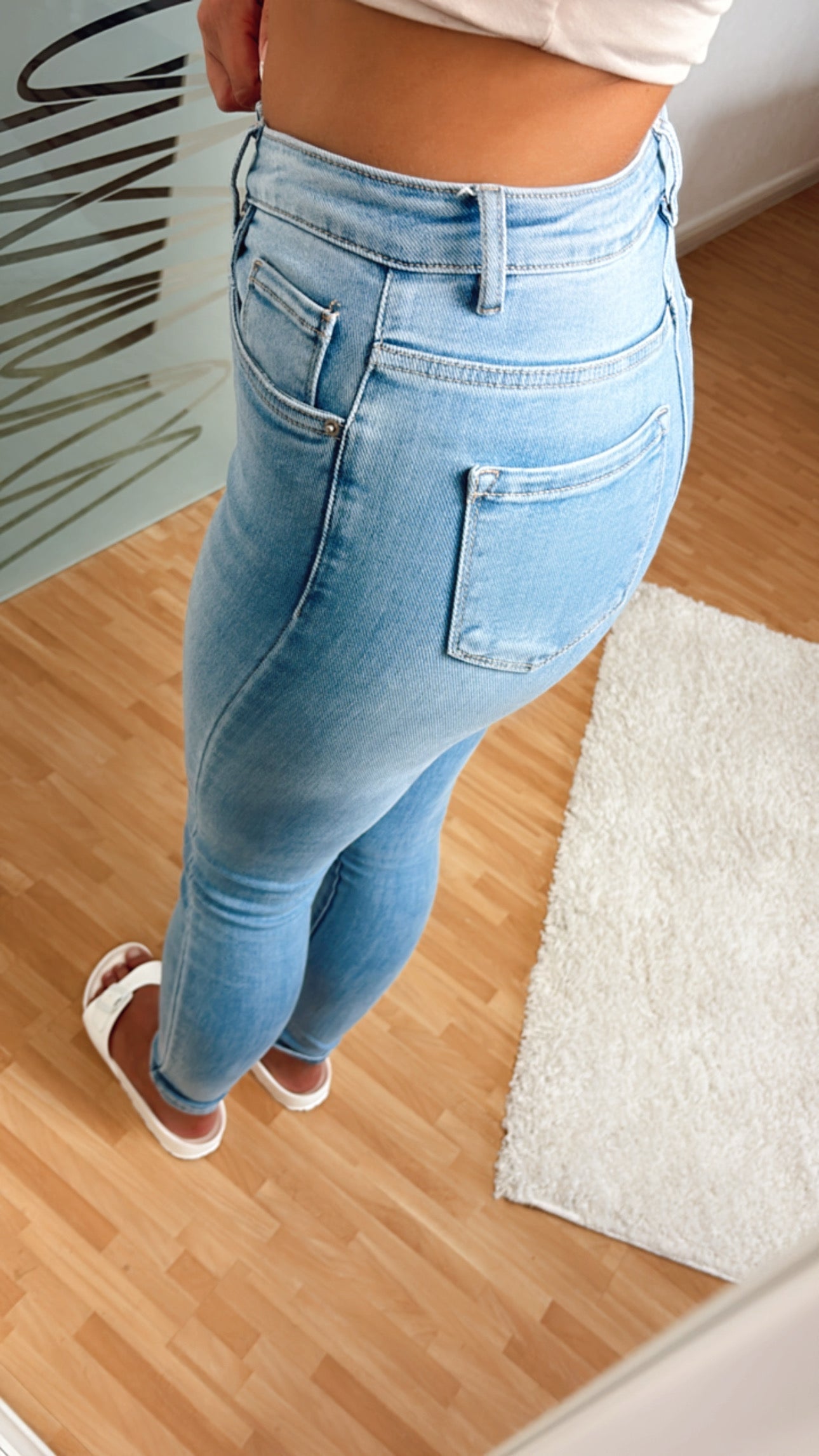 waist Jeans "K679", skinny geschnitten / helle Waschung Art. 5670