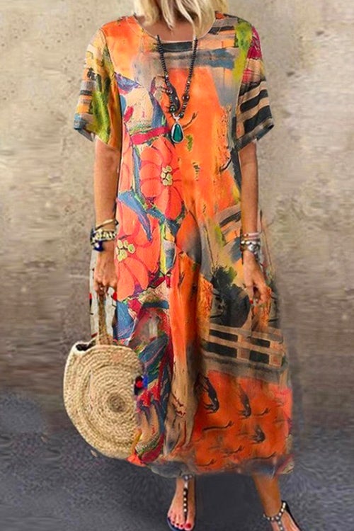 GR | Rosiedress Katie Graphic Printed Loose Dress