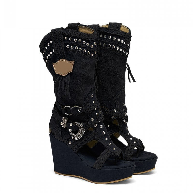 GR | High Heels Perforated Women's Cool Boots
