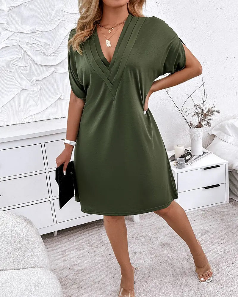 GR | Damen V-Ausschnitt-Kleid