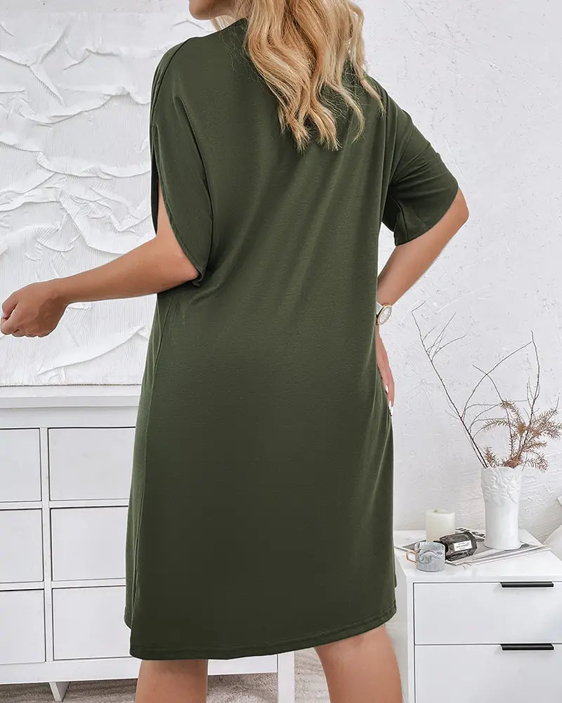 GR | Damen V-Ausschnitt-Kleid