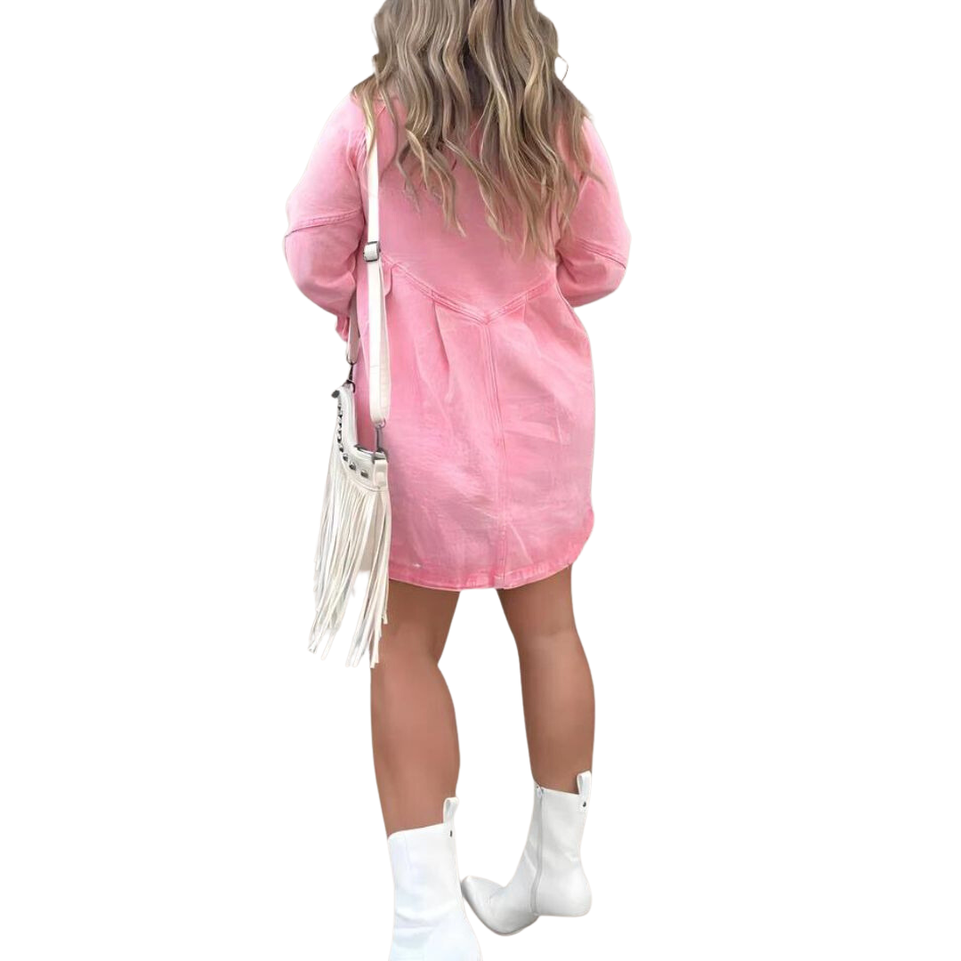 GR | Denim Dress with Long Sleeves