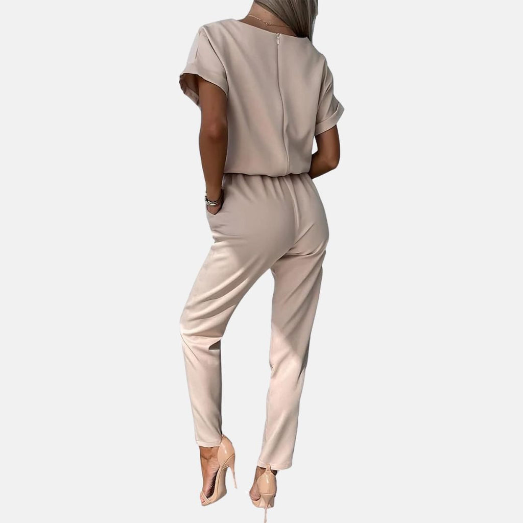 GR | Elegant, festive short-sleeved women's jumpsuit for summer