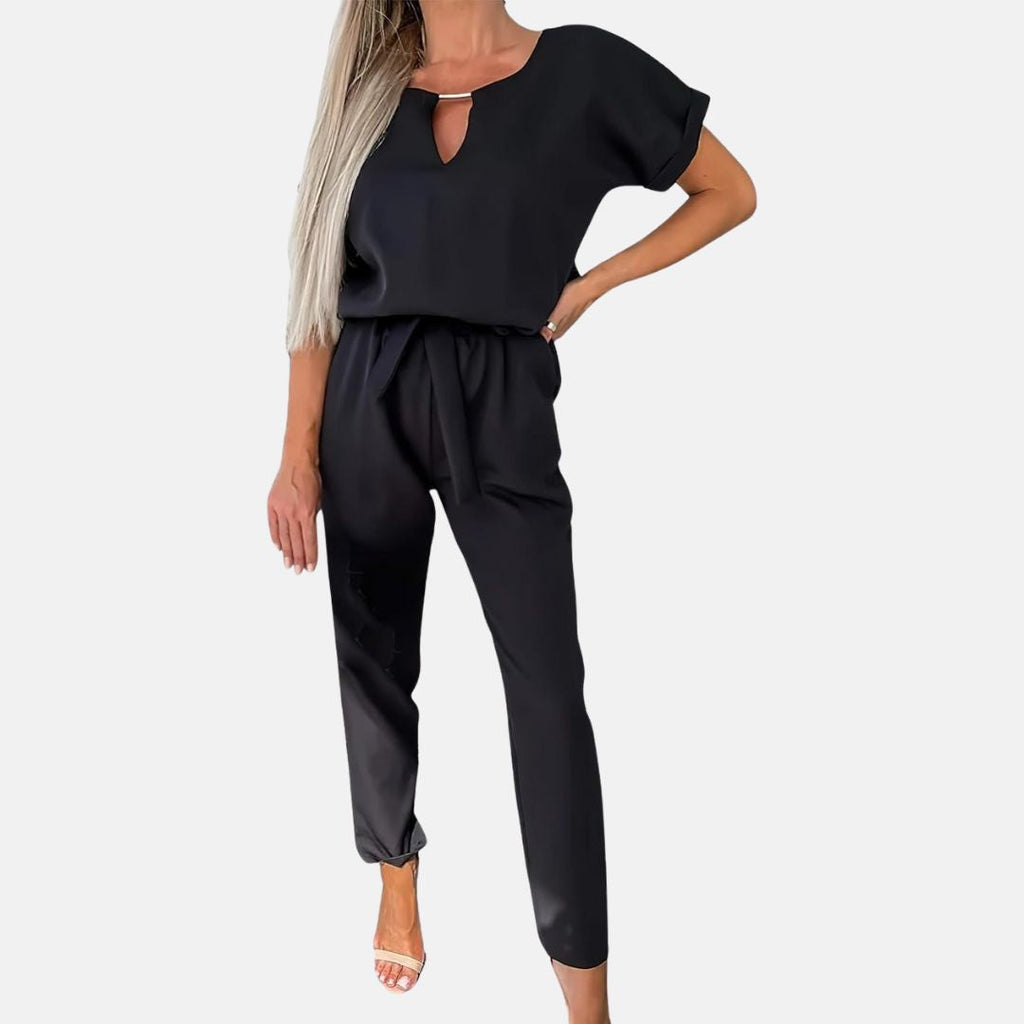 GR | Elegant, festive short-sleeved women's jumpsuit for summer