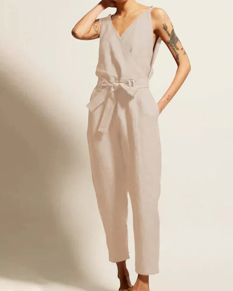 GR | Neck Sleeveless Jumpsuit