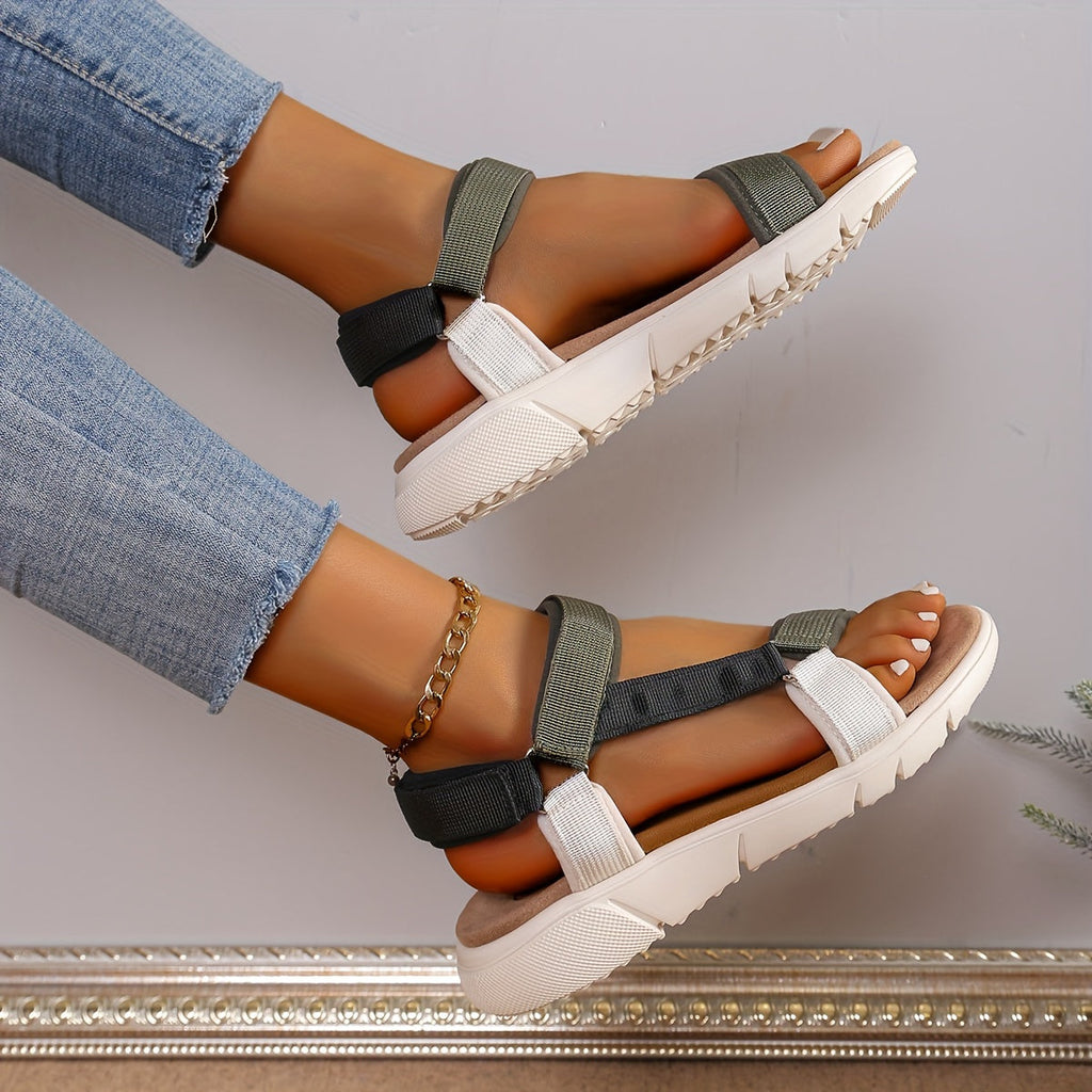 GR | Women's Sandals: Color Block, Non-Slip, Elegant, Lightweight, Outdoor, Summer