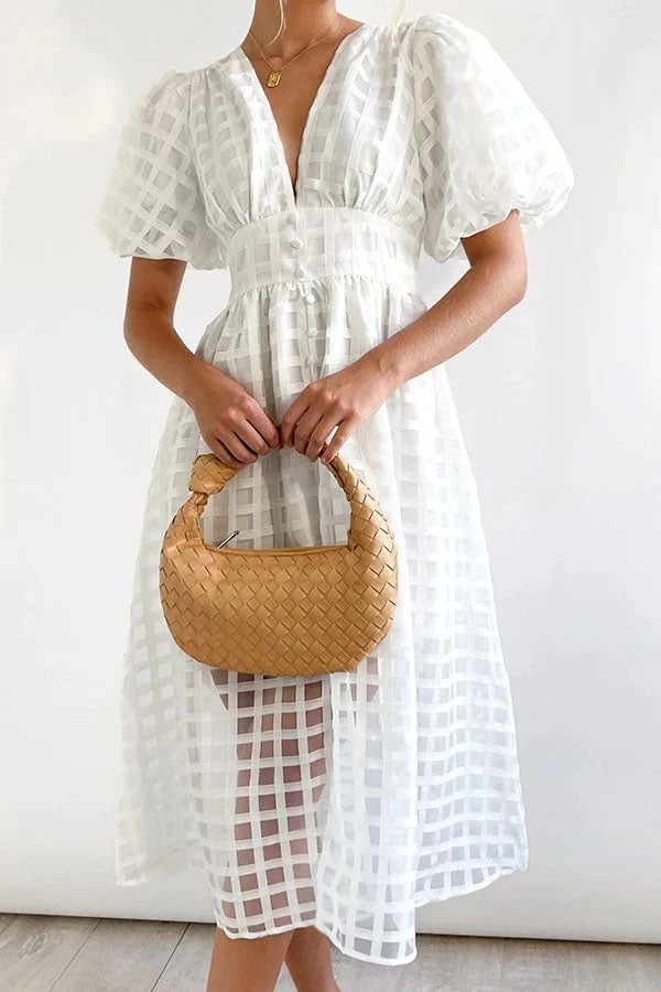 GR | Midikleid mit Puffärmeln