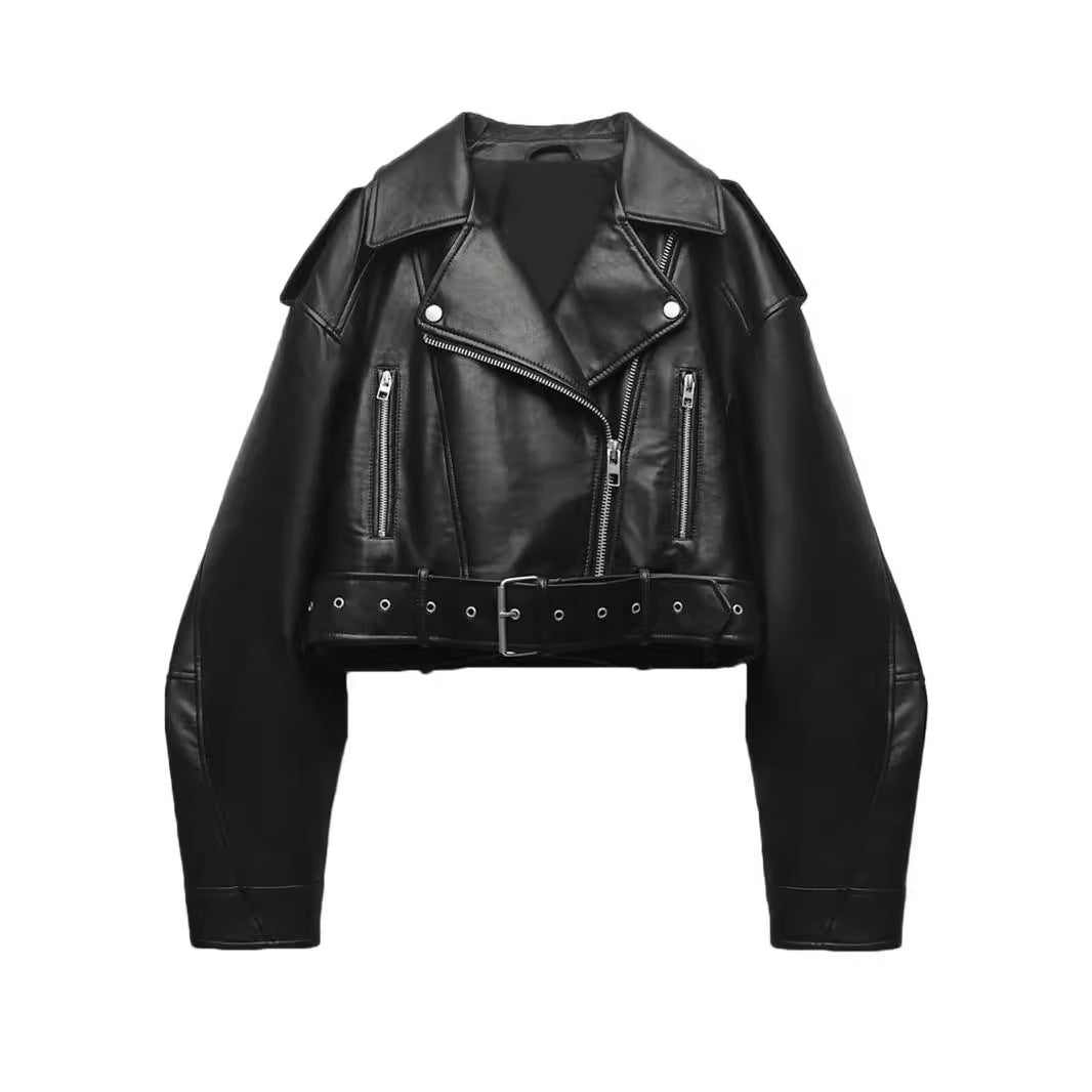 GR | Washable, Gradient Leather Jacket for Women*