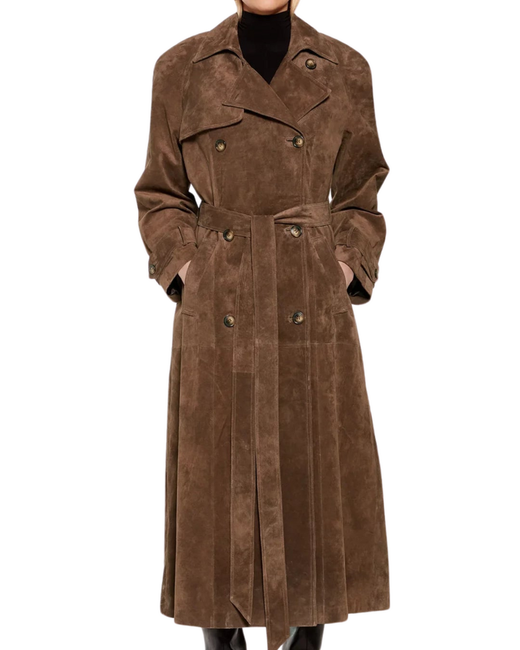 GR | Women's winter coat made of faux suede 