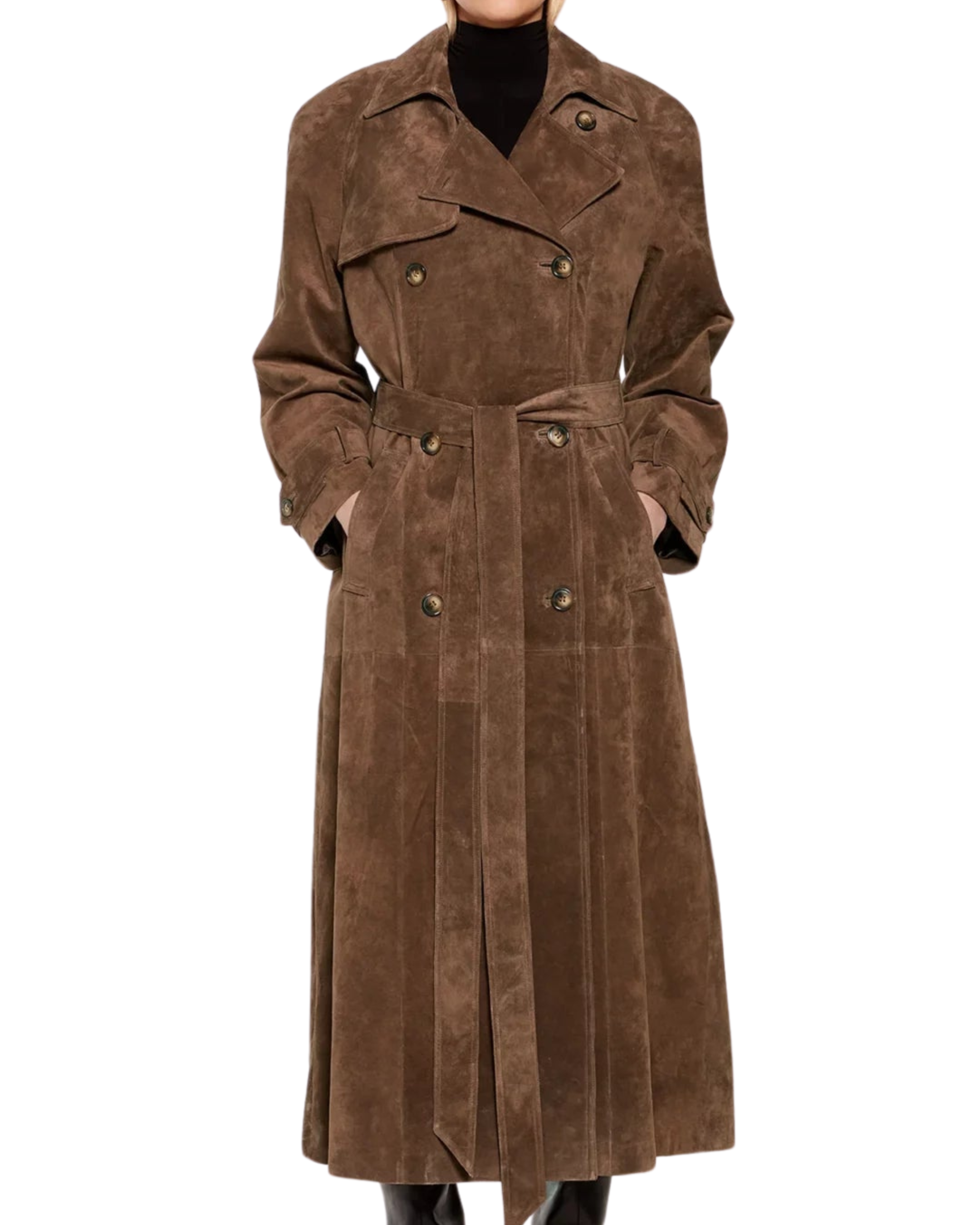 GR | Women's winter coat made of faux suede 