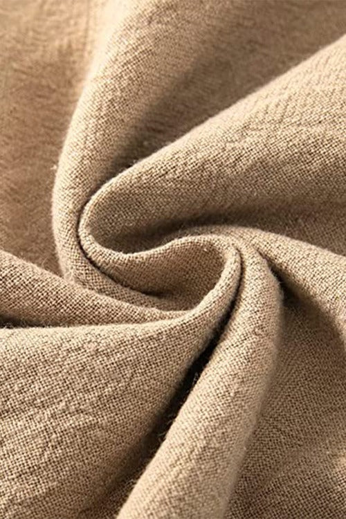 GR | Baumwoll Leinen Hose Mit Hohem Bund