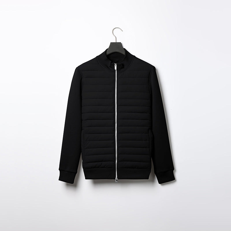 GR | Lightweight stand-up collar cardigan, lined casual jacket with zipper, for spring & autumn