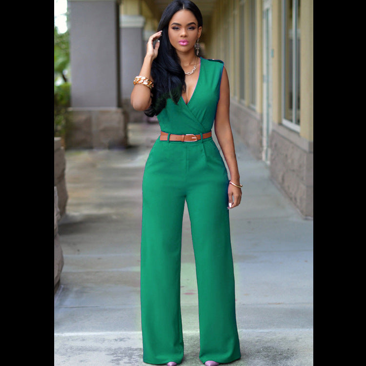 GR Women's Fashion Jumpsuit with One-Piece Trousers