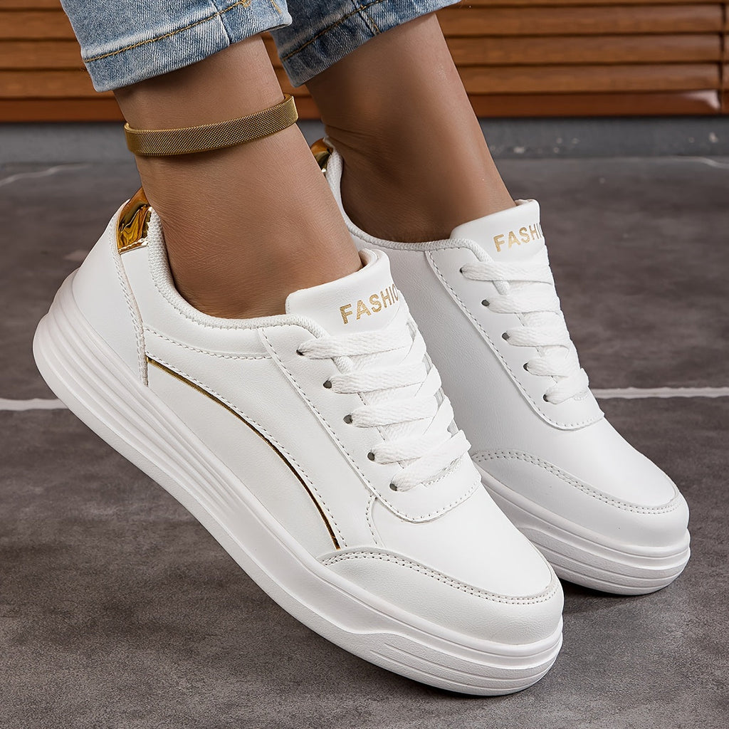 GR | Women's sneakers in a solid color design with laces and a soft sole