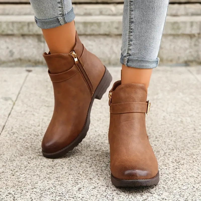 GR | Casual non-slip ankle boot with side zipper