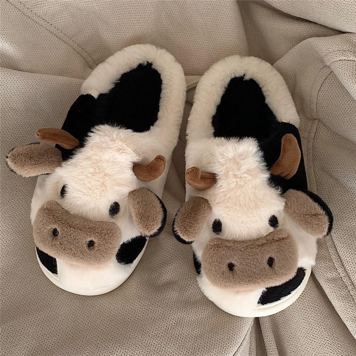 GR | Cow slippers for women