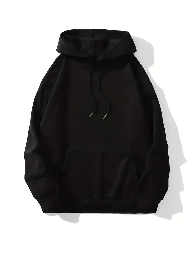 GR | Bequemer Einfarbiger Damen Hoodie mit Kapuze