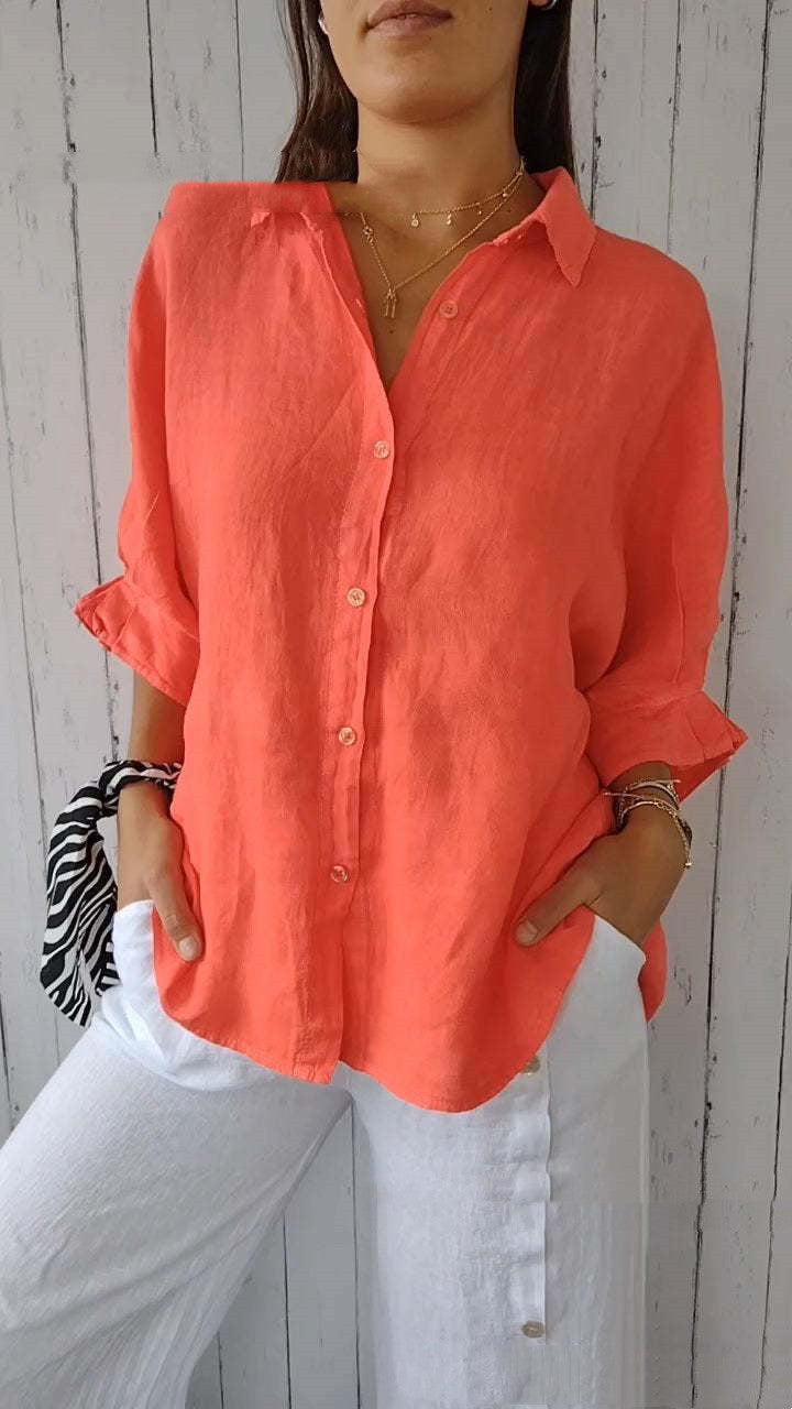 GR | Fashionable top made of cotton and linen