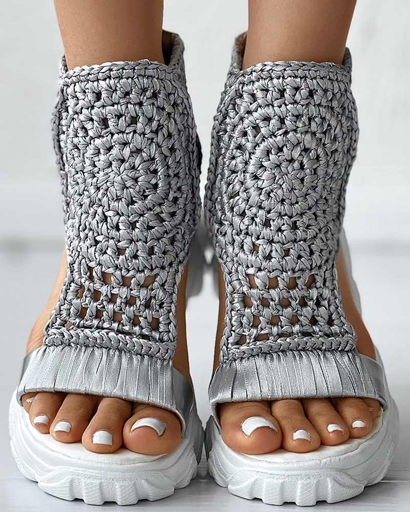 GR | Knitted Elastic Summer Sandals