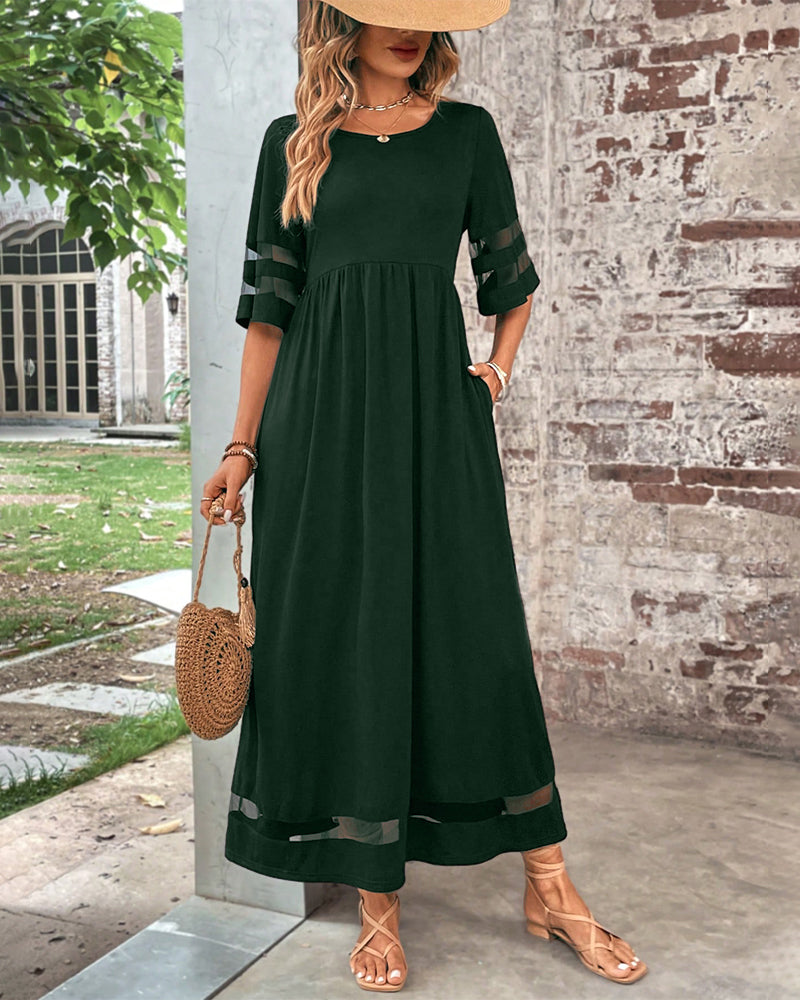 GR | Elegant dress with a round neckline