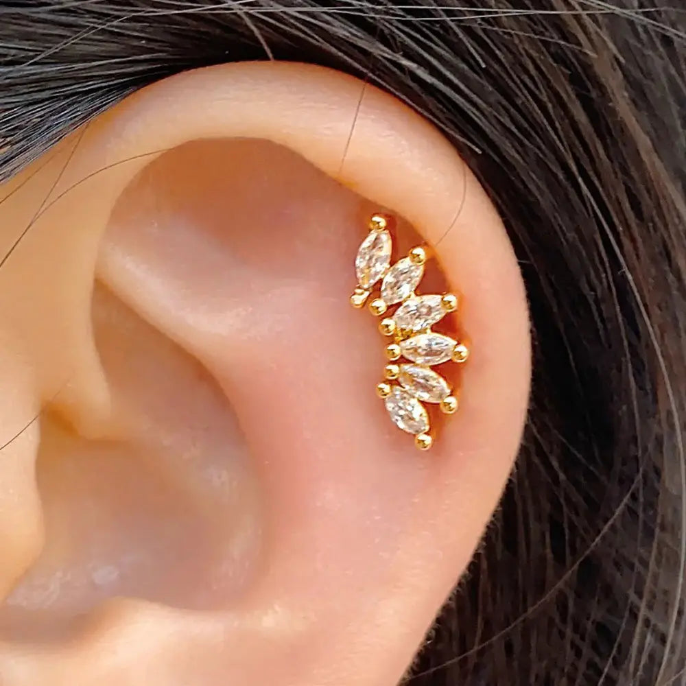 GR | Tragus Helix 925 Silver Earrings for Women