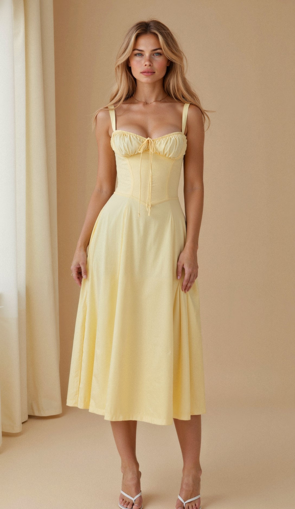 GR | Blumen Kleid für Frauen Midi