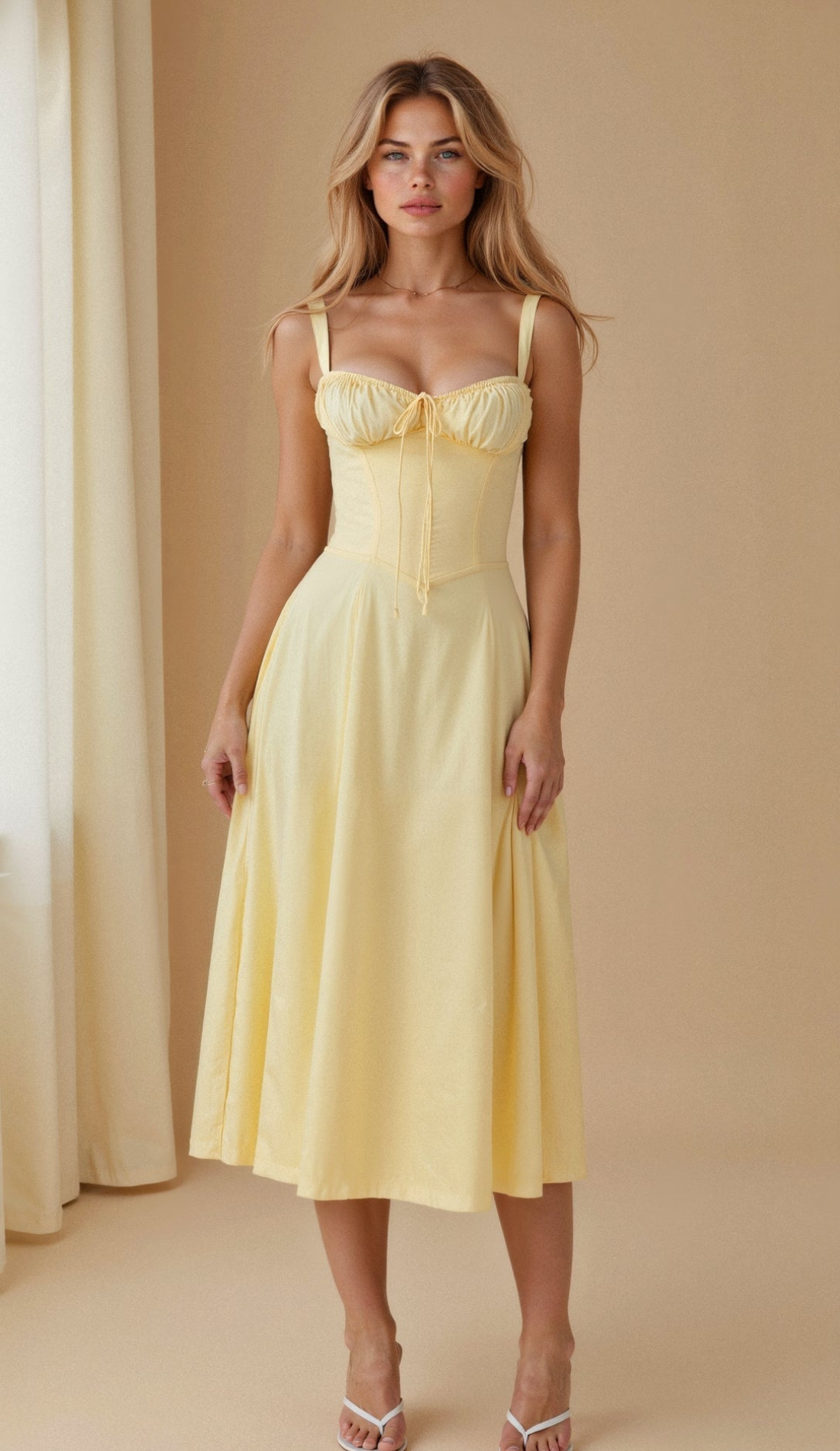 GR | Blumen Kleid für Frauen Midi