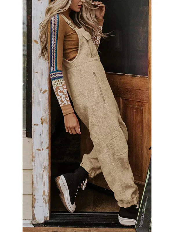 GR | Women's Fleece Thermal Overall with Zippered Pockets 