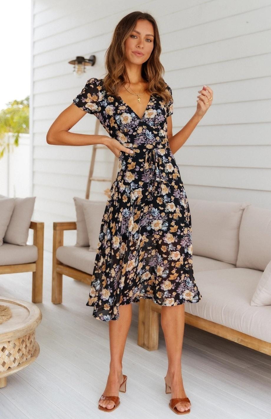 GR | Kleid in Midi Länge, Ideal Für Frühling Und Den Täglichen Gebrauch