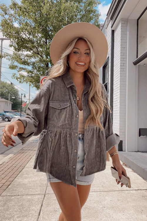 GR | Come Around Corduroy Babydoll Jacket (Made of Polyester)