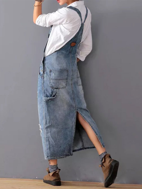 GR | Casual denim pinafore dress