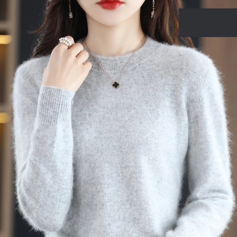 GR | Women's Cashmere Sweater, Luxurious Round Neck, Soft & Fashionable