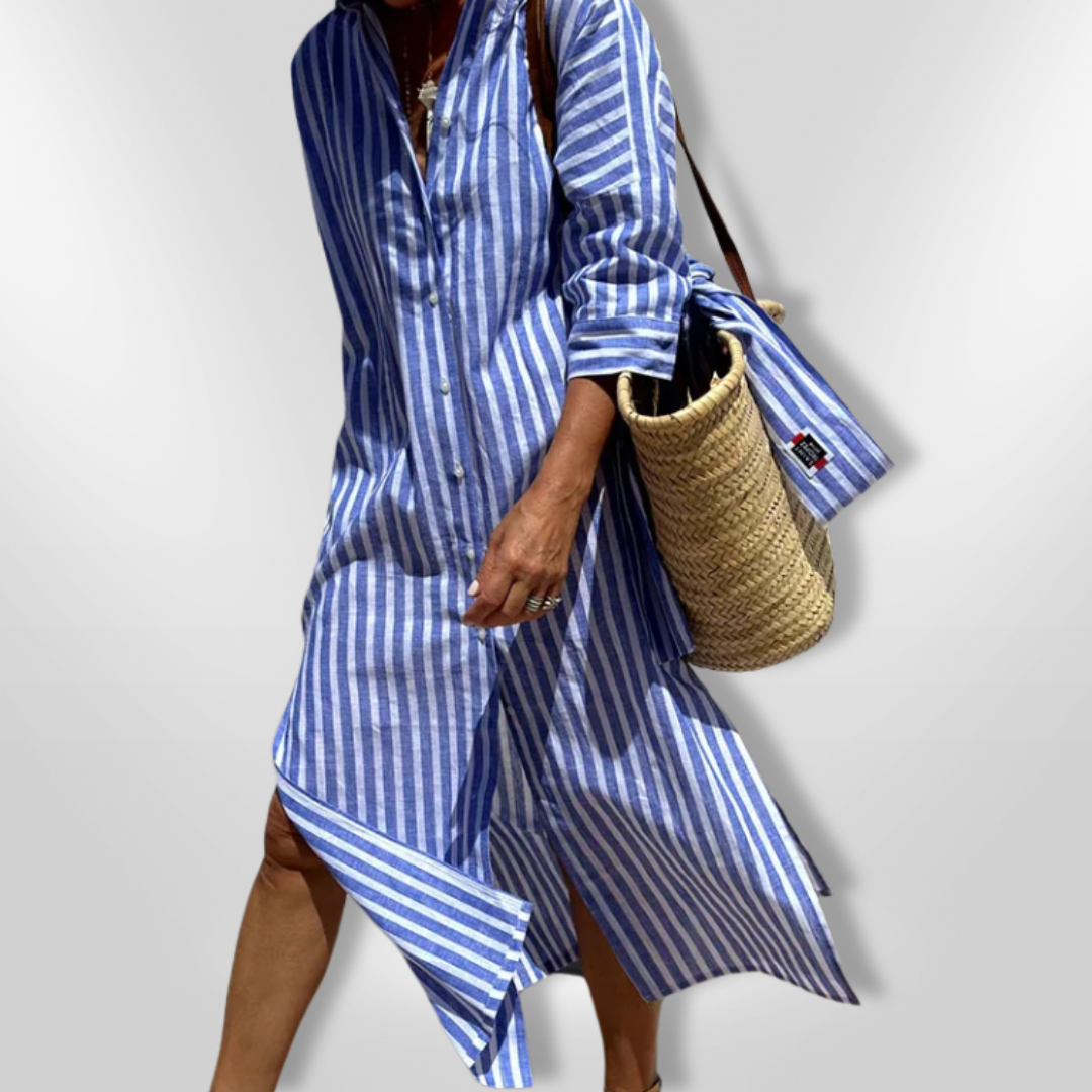 GR | Striped shirt dress