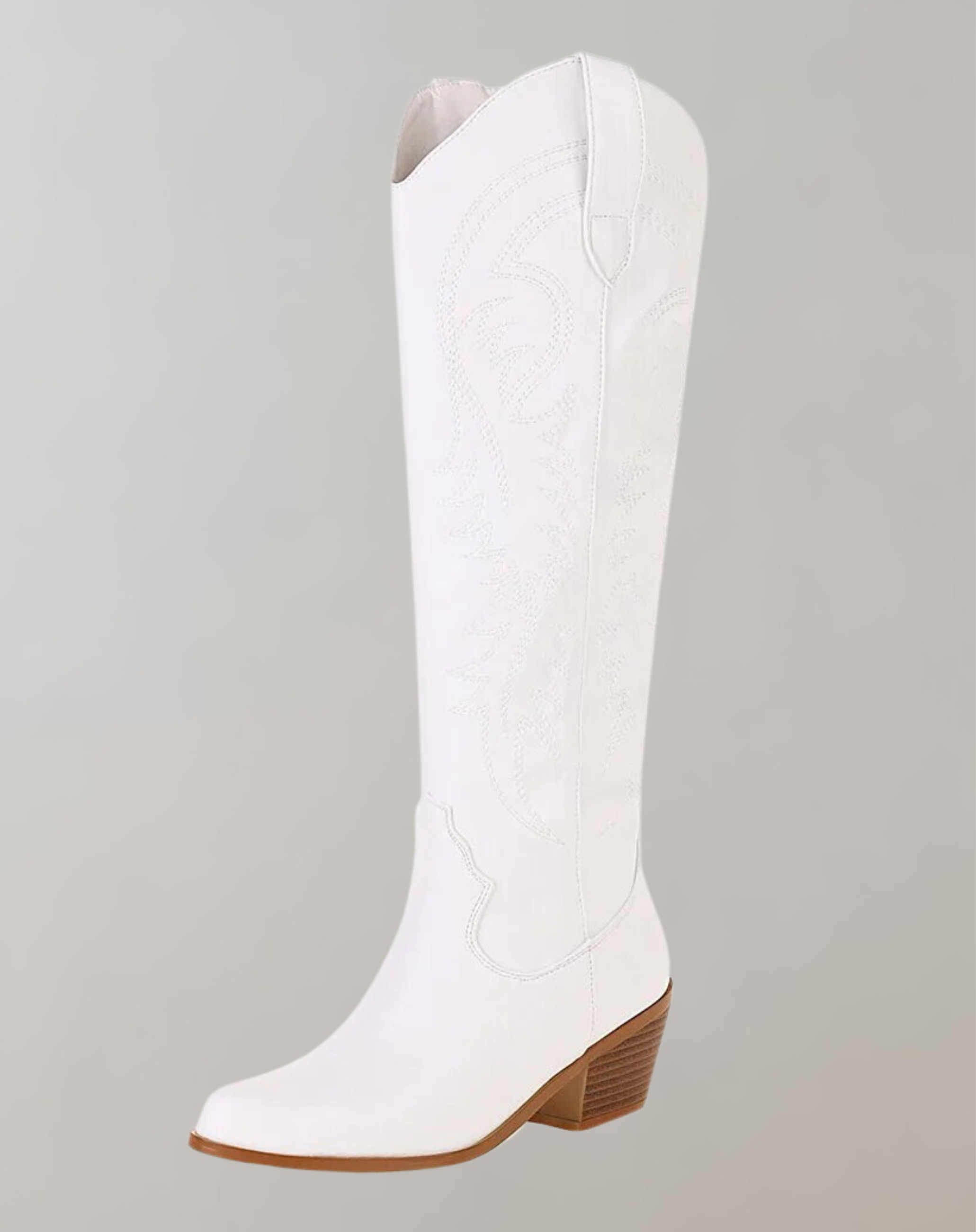 GR | Embroidered knee-high western boots