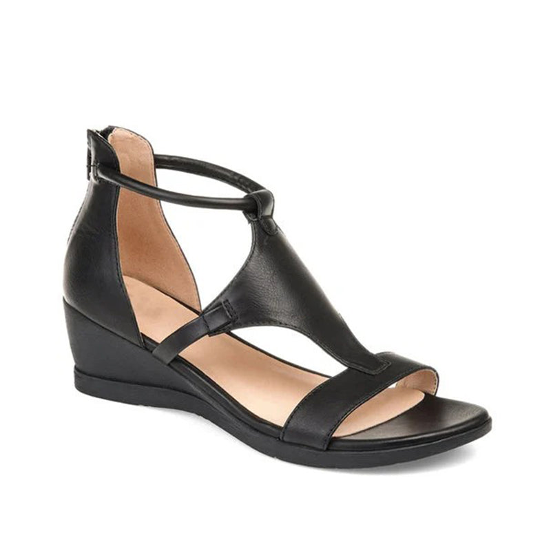 GR | Women's sandal with raised heel and ankle strap