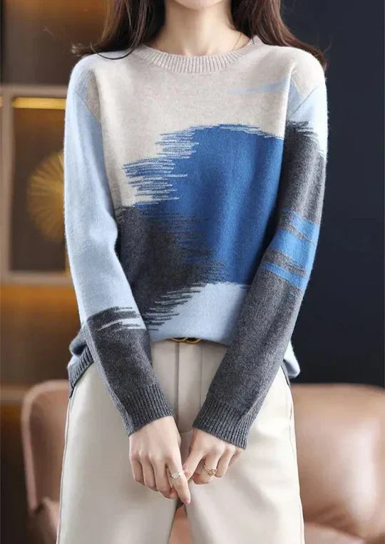 Tie-dye sweater with long sleeves