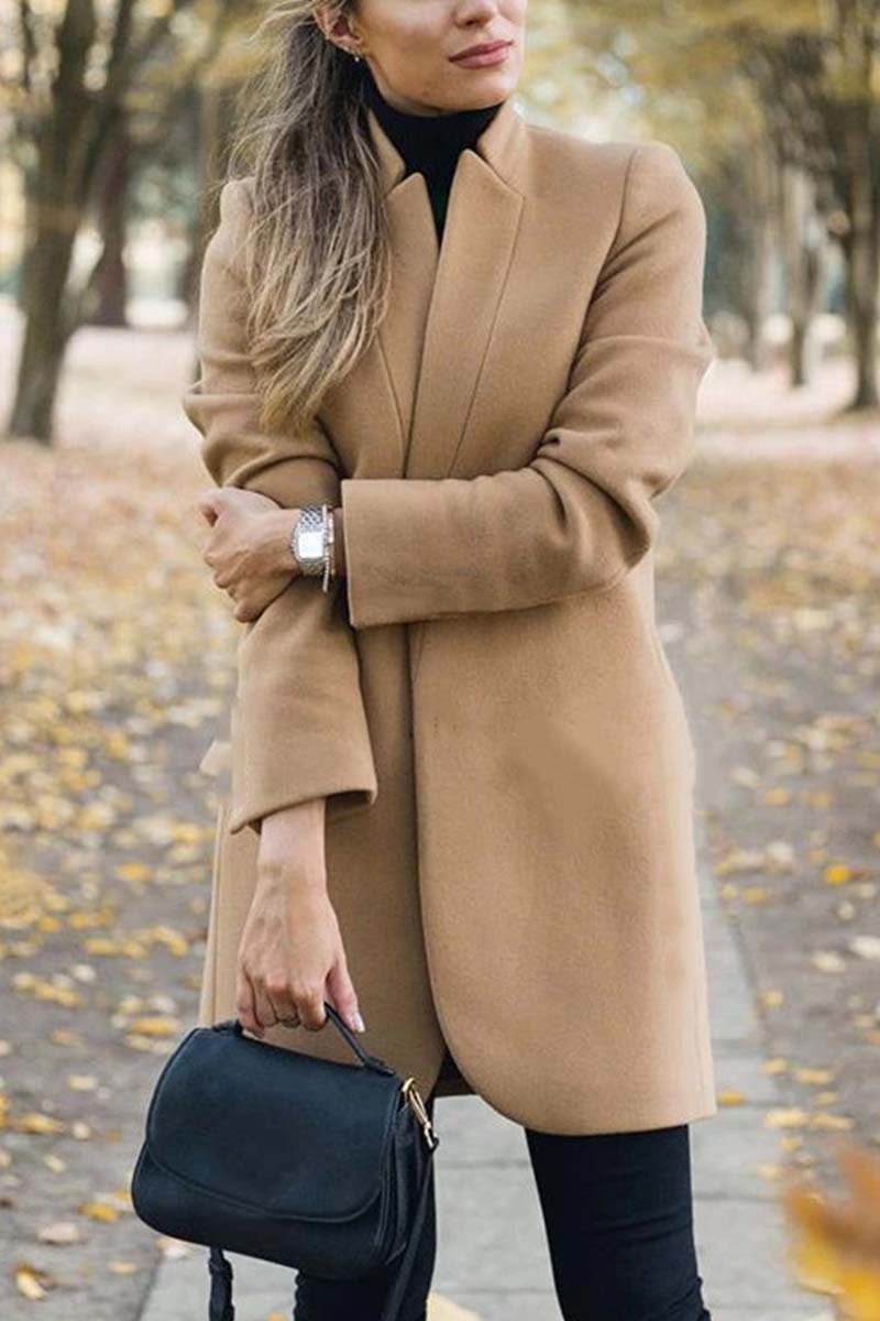 GR - Elegant coat with stand-up collar