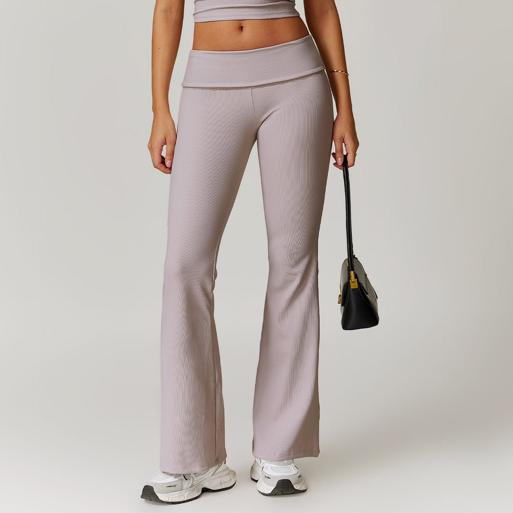 GR  | Sophistizierte Fitness Enganliegende Flare Yoga-Hose