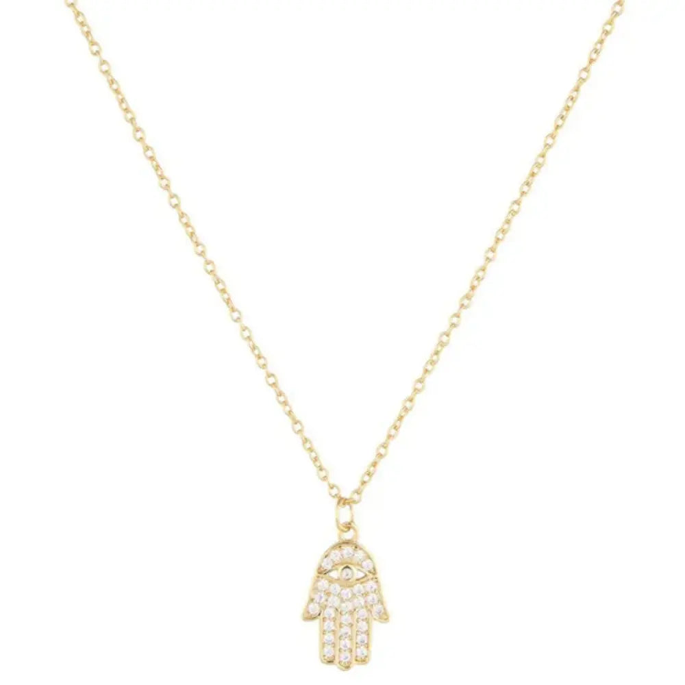 GR | Sterling Silver Diamond Protective Pendant for Women