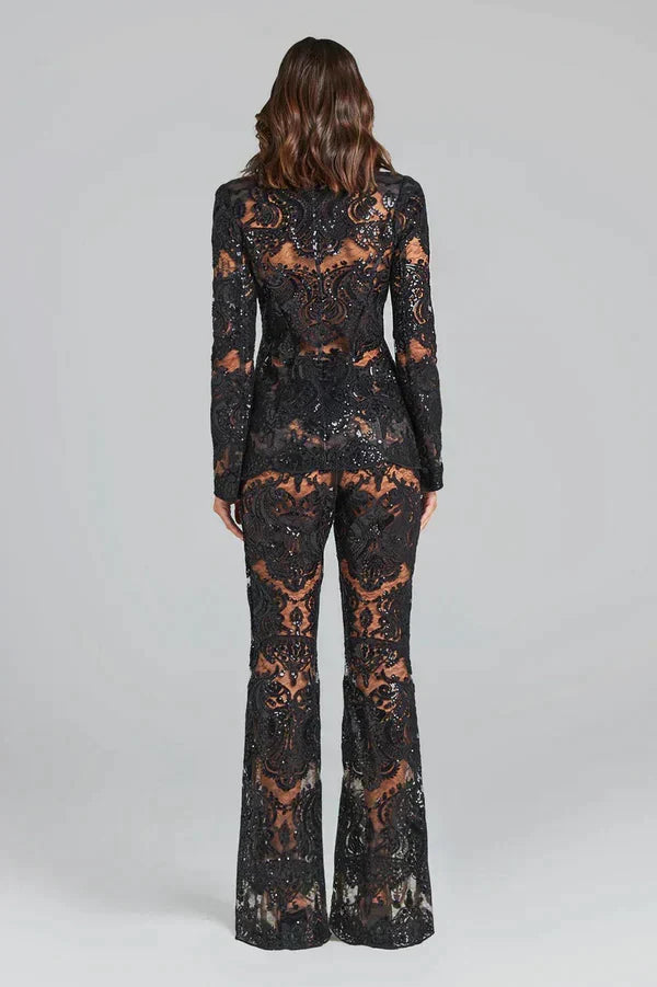 GR | Luxurious Sequin Blazer and Trousers Set