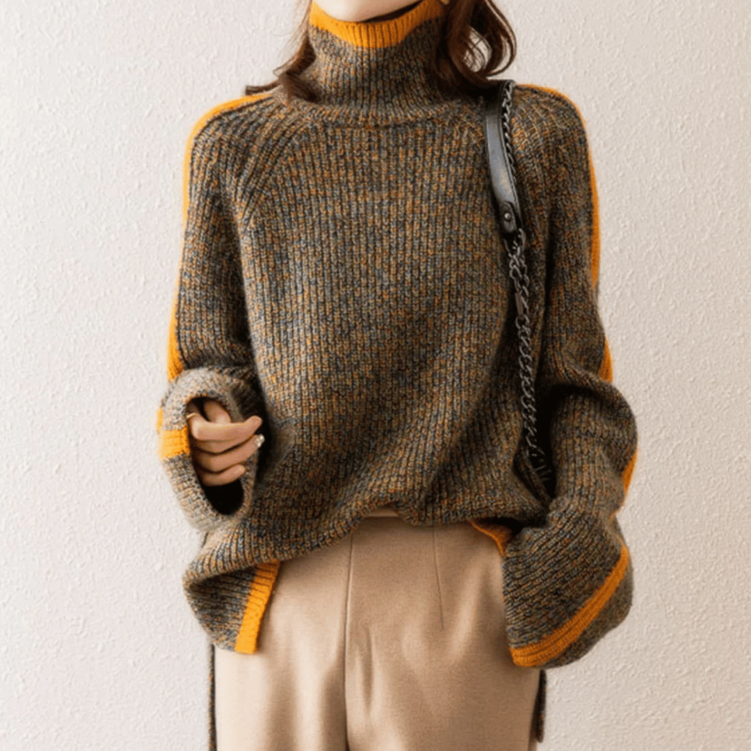 GR | Ravelyn melange knit turtleneck sweater